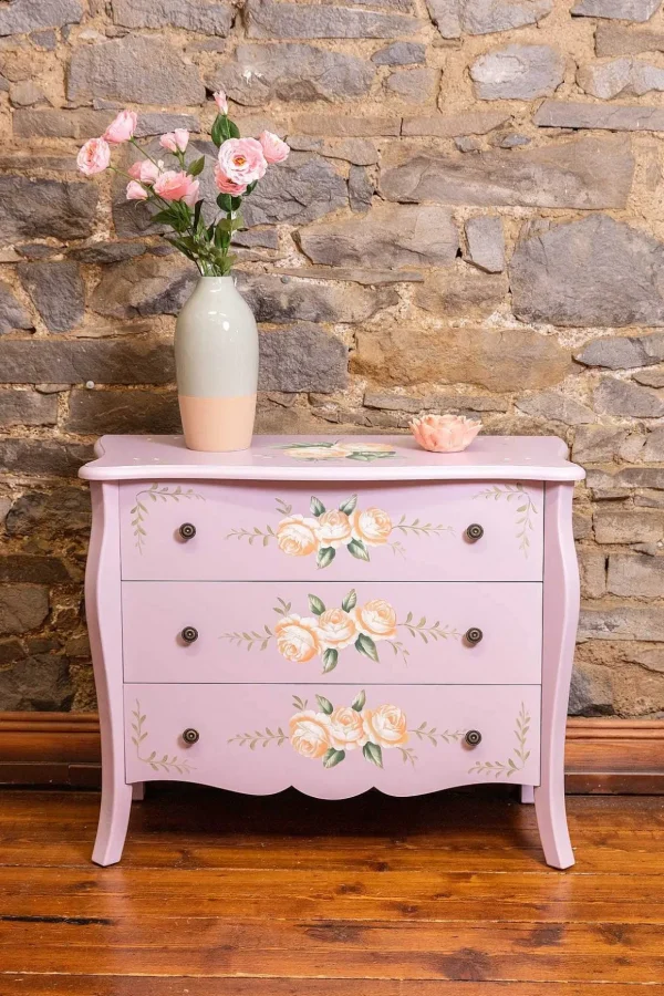 Purple Floral 3 Drawer Dresser
