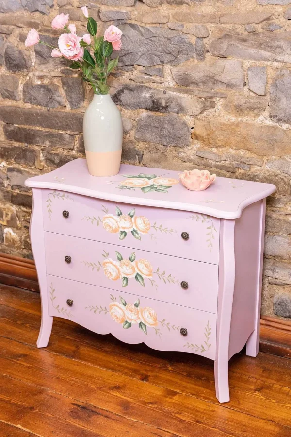 Purple Floral 3 Drawer Dresser