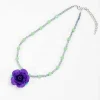 Purple Flower Necklace