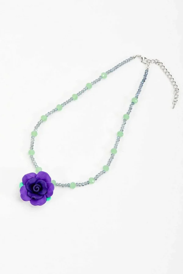 Purple Flower Necklace