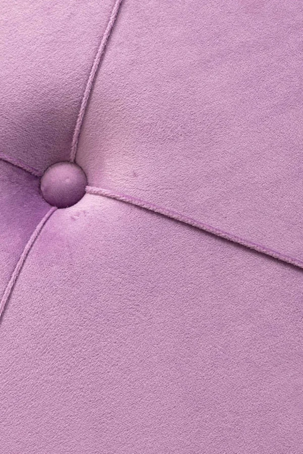 Purple Velvet Upholstered Foot Stool