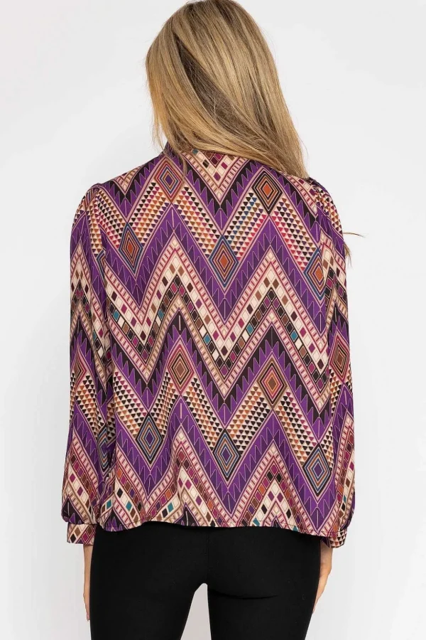 Pussybow Blouse In Purple