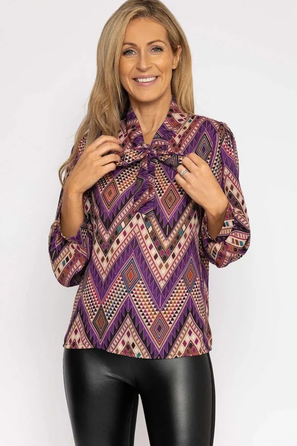 Pussybow Blouse In Purple