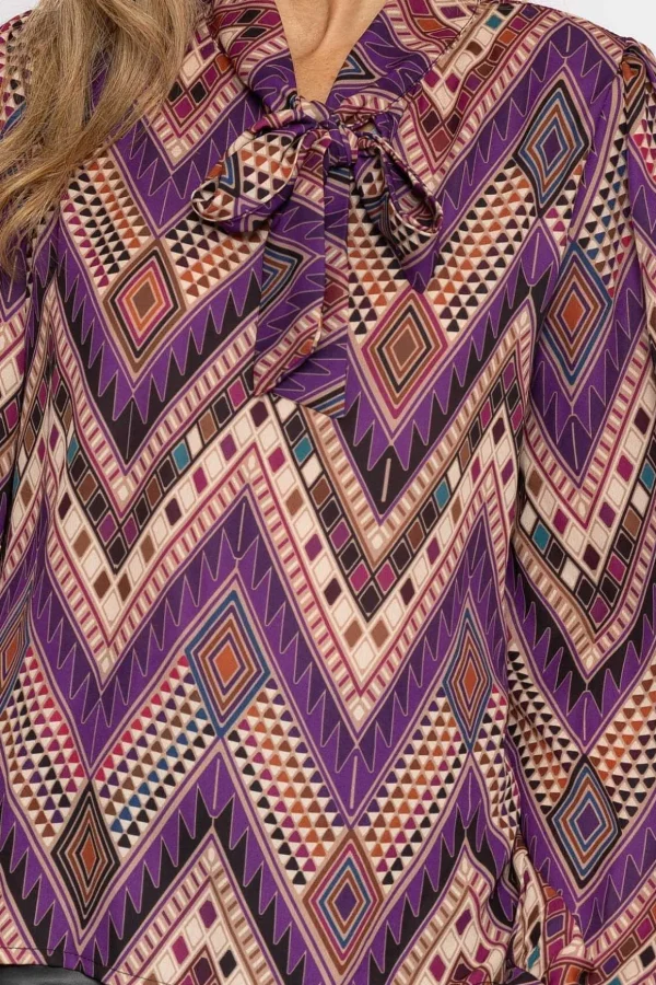 Pussybow Blouse In Purple