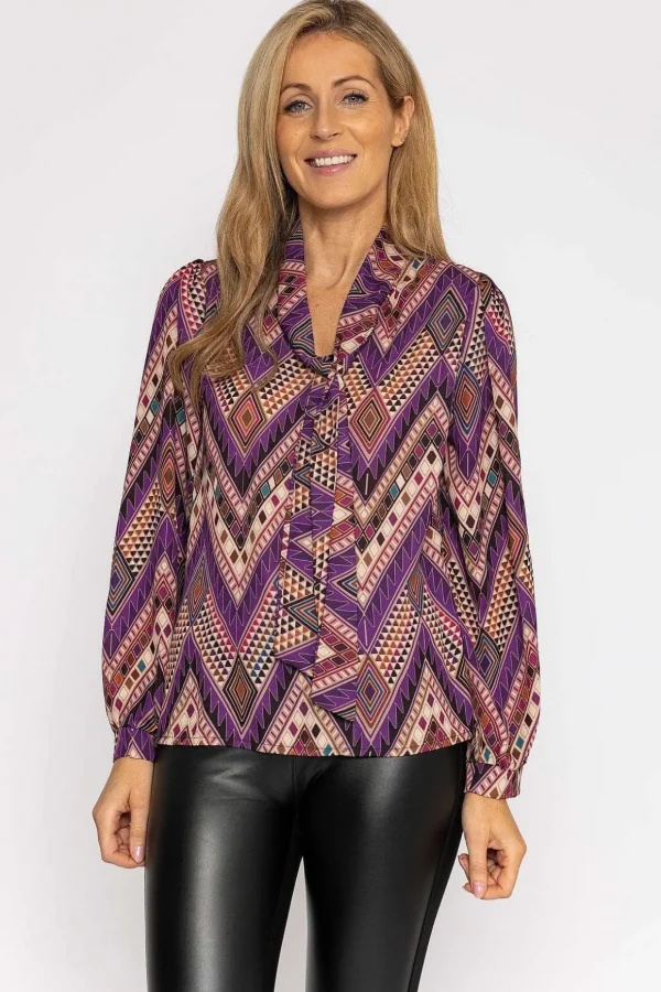 Pussybow Blouse In Purple