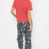 Pyjama Top And 3/4 Bottoms In Pink