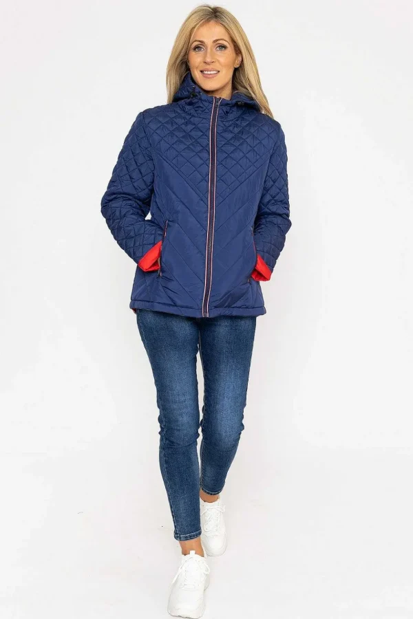 Quilted Jacket In Navy