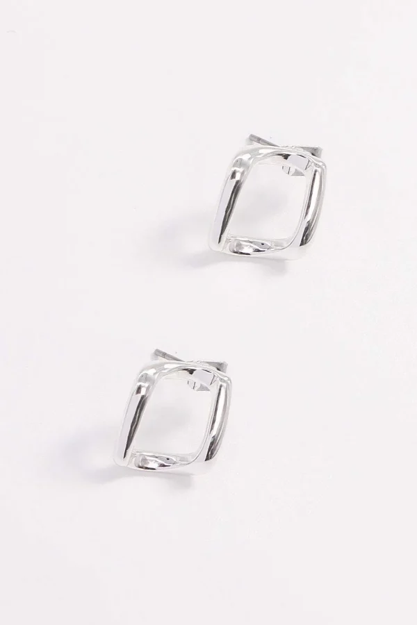 Rhombus Earrings In Silver