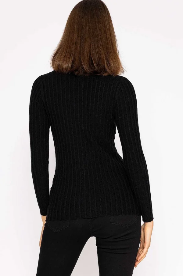 Rib Knit Top In Black