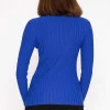 Rib Knit Top In Blue