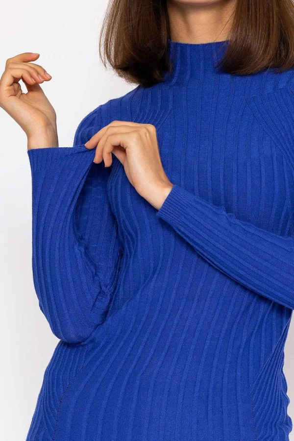 Rib Knit Top In Blue