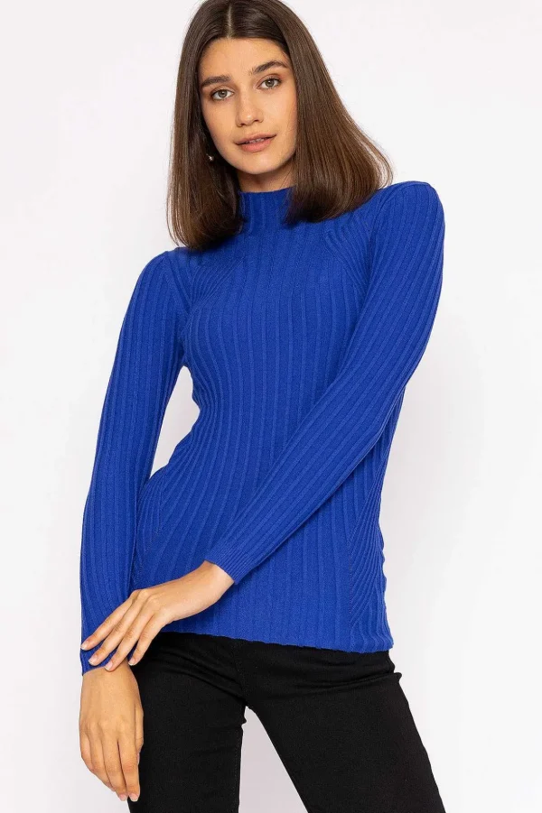 Rib Knit Top In Blue