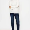 Rib Knit Top In Ecru