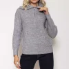 Rib Knit With Zip In Grey