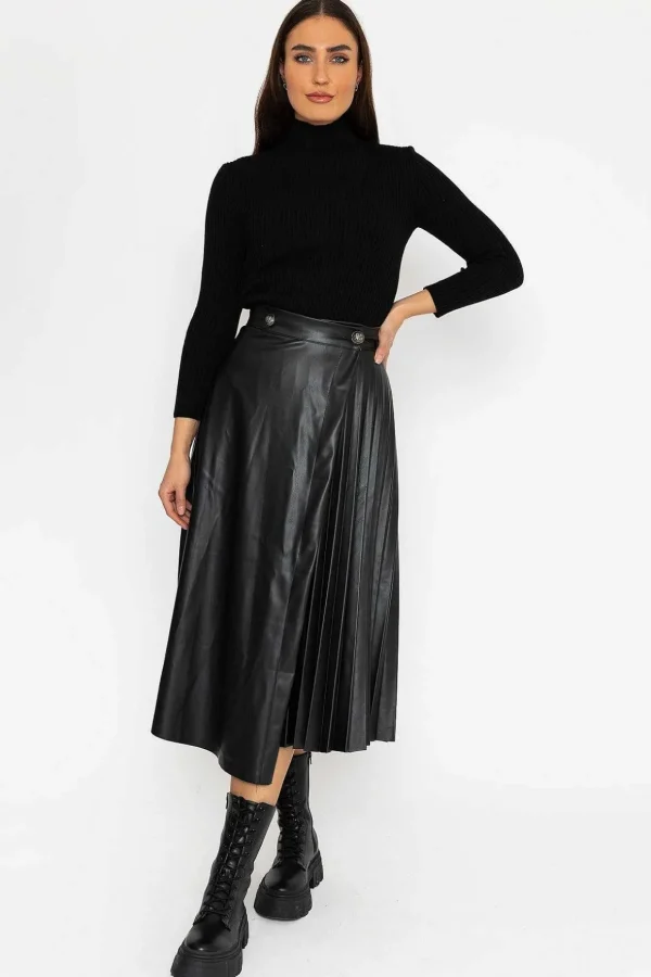 Rib Polo Knit In Black
