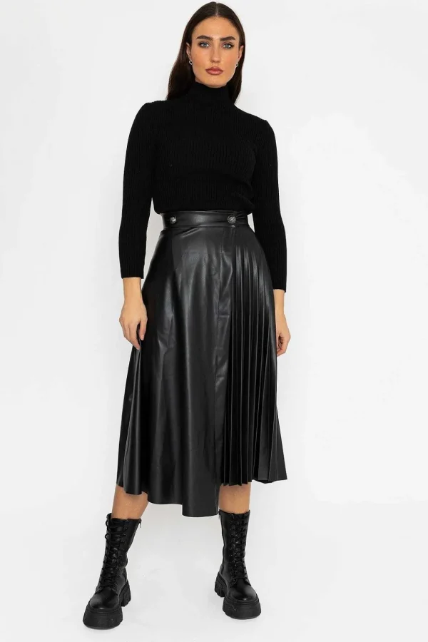 Rib Polo Knit In Black