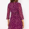 Roisin Magenta Print Knee Length Dress