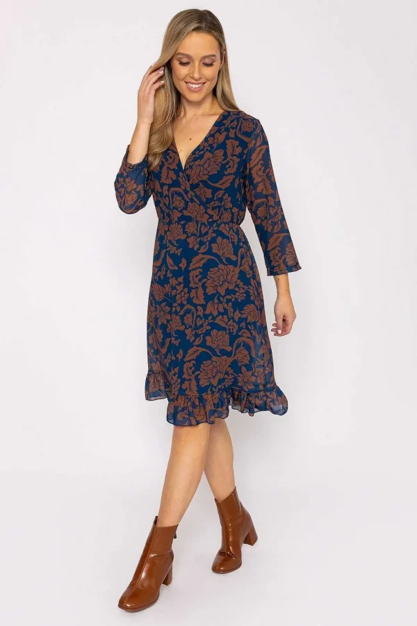 Roisin Navy Knee Length Dress