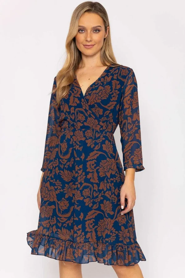 Roisin Navy Knee Length Dress
