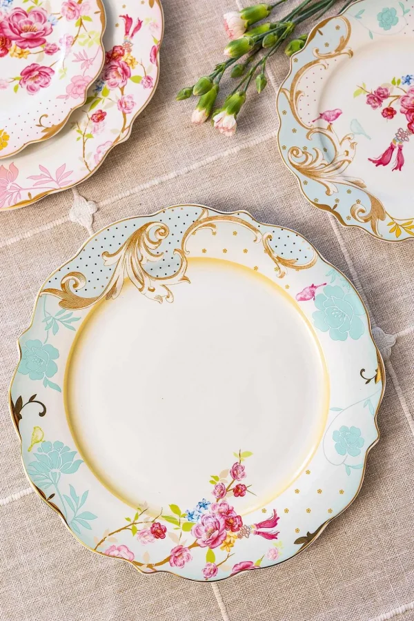 Rosa Belle Blue Dinner Plate