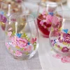 Rosa Belle Stemless Wine Glass Set Of 4