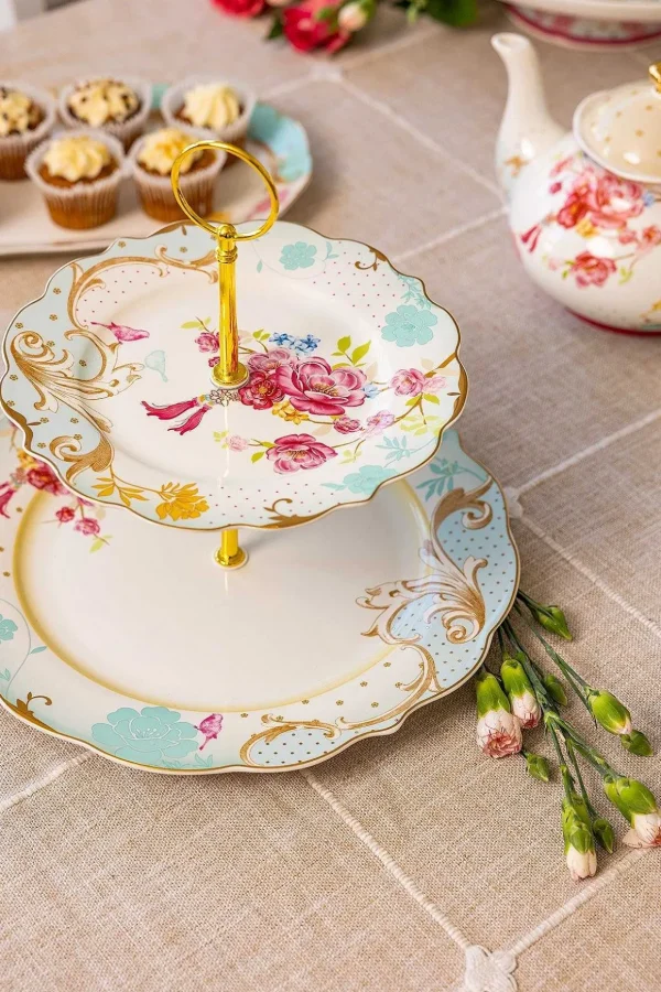 Rosa Belle Two Tier Cake Plate