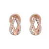Rose Double Swirl Earrings