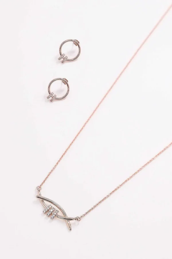 Rose Gold Double Bar Earrings