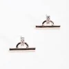 Rose Gold T-Bar Earrings