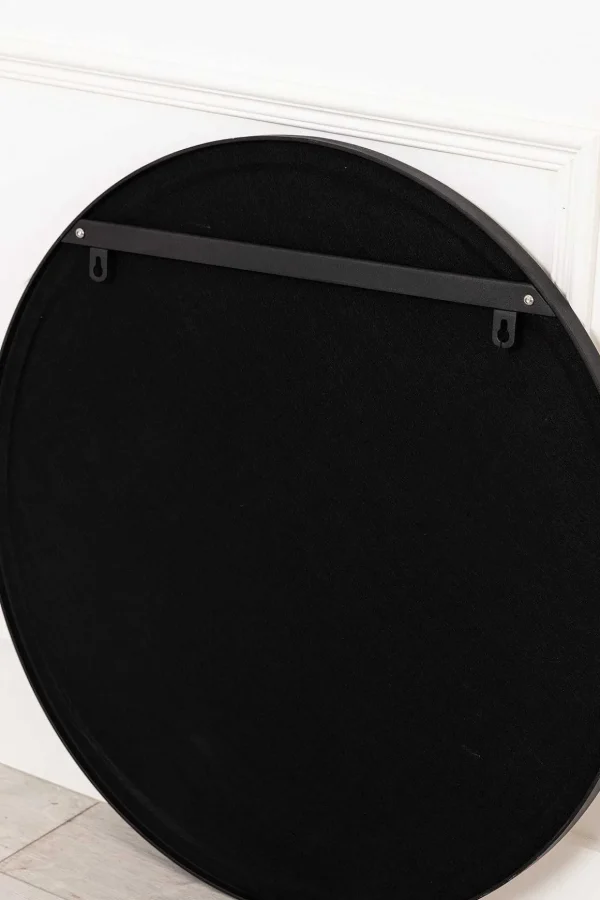 Round Black Modern Mirror