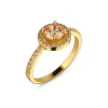 Round Champagne Ring Size 7