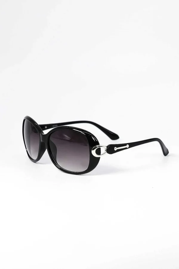 Round Lens Sunglasses With Arm Detail