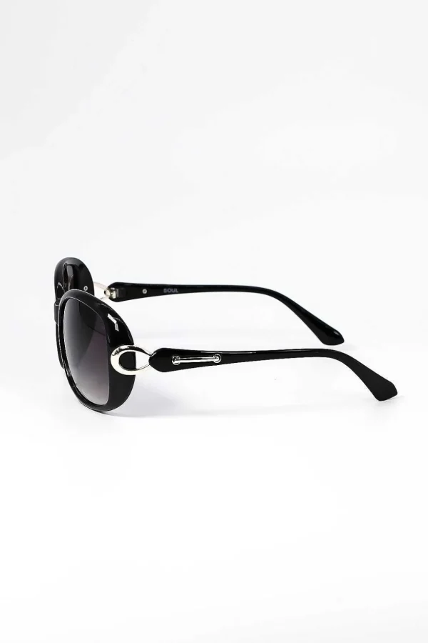 Round Lens Sunglasses With Arm Detail