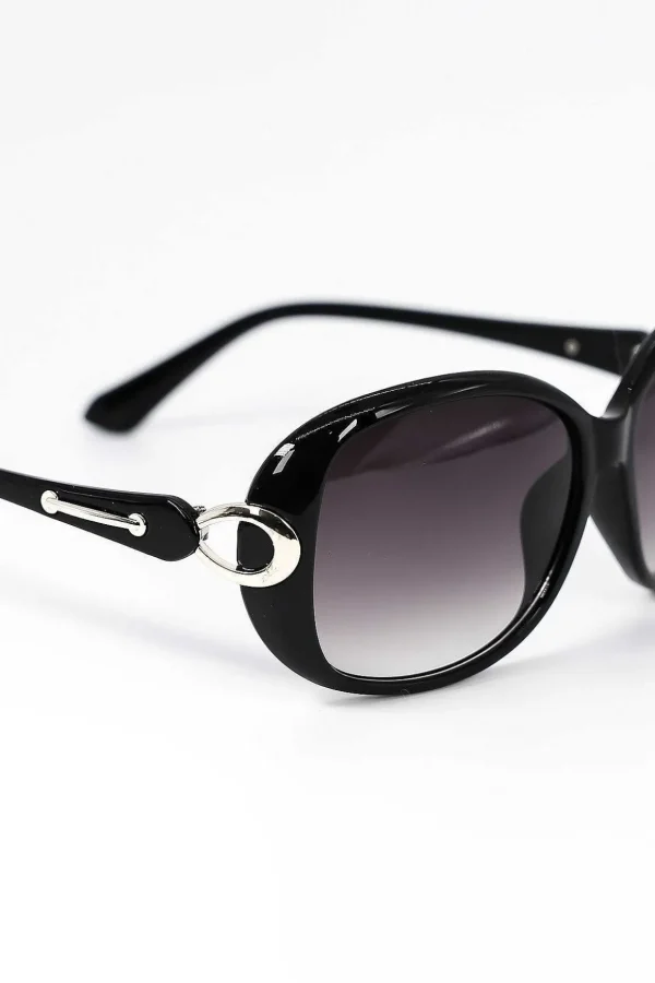 Round Lens Sunglasses With Arm Detail