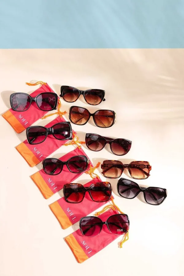 Round Lens Sunglasses With Arm Detail