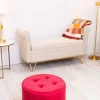 Round Red Ottoman