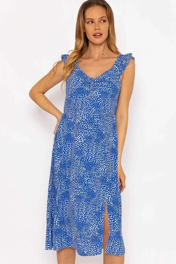 Sadie Blue Printed Midi Dress