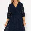 Sally Midi Dress In Navy