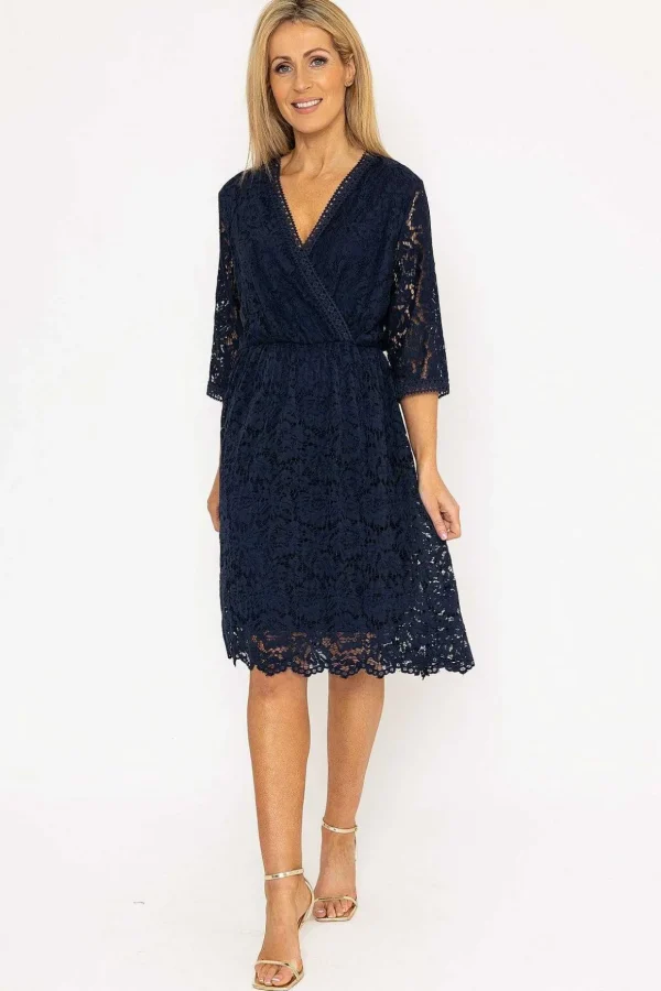 Sally Midi Dress In Navy