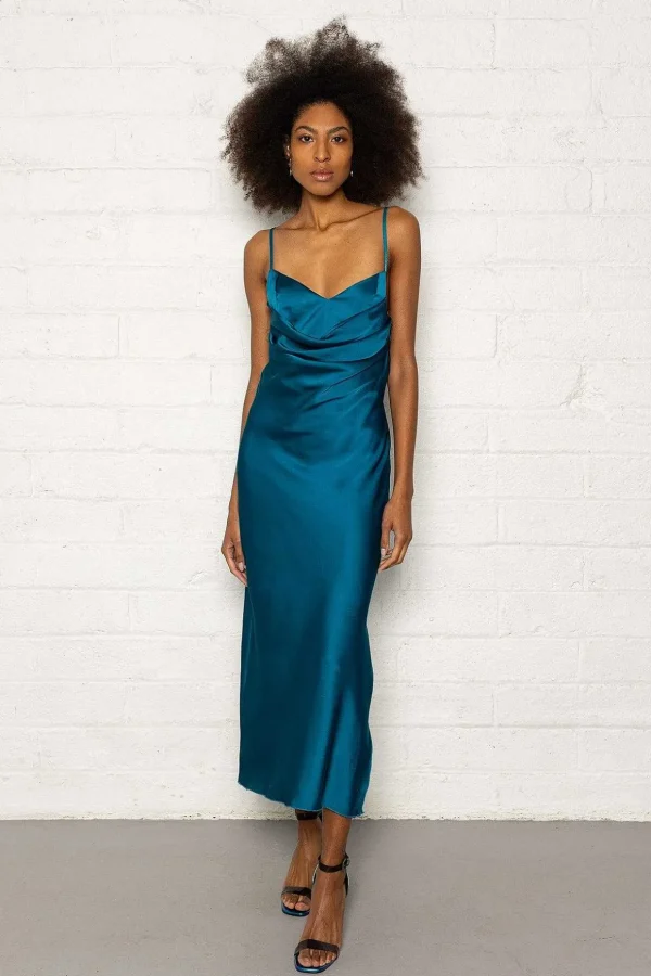 Samantha Midi Dress In Blue