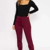 Sateen Pant In Plum