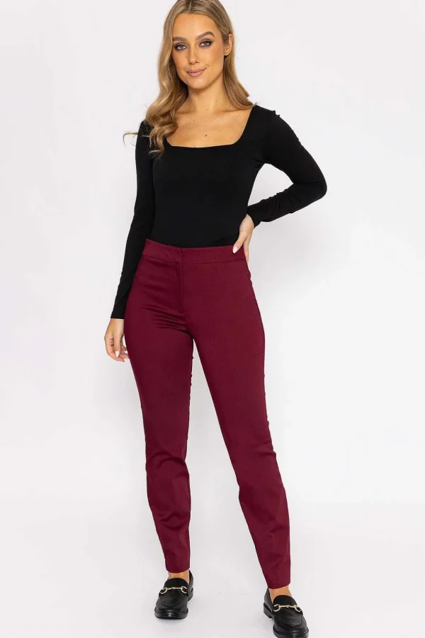 Sateen Pant In Plum