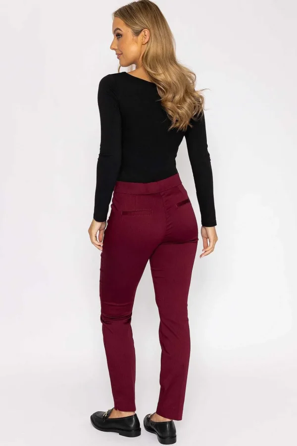 Sateen Pant In Plum