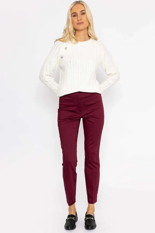 Sateen Pant In Plum
