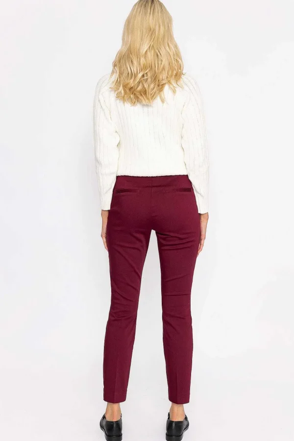 Sateen Pant In Plum