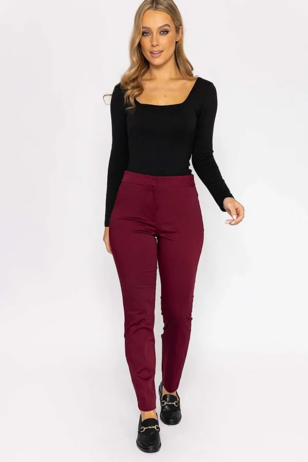Sateen Pant In Plum