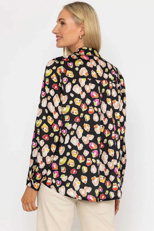 Sateen Shirt In Black Print