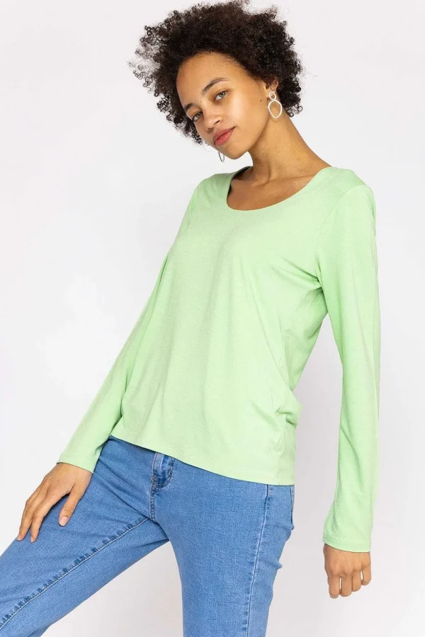 Scoop Neck Tee In Mint
