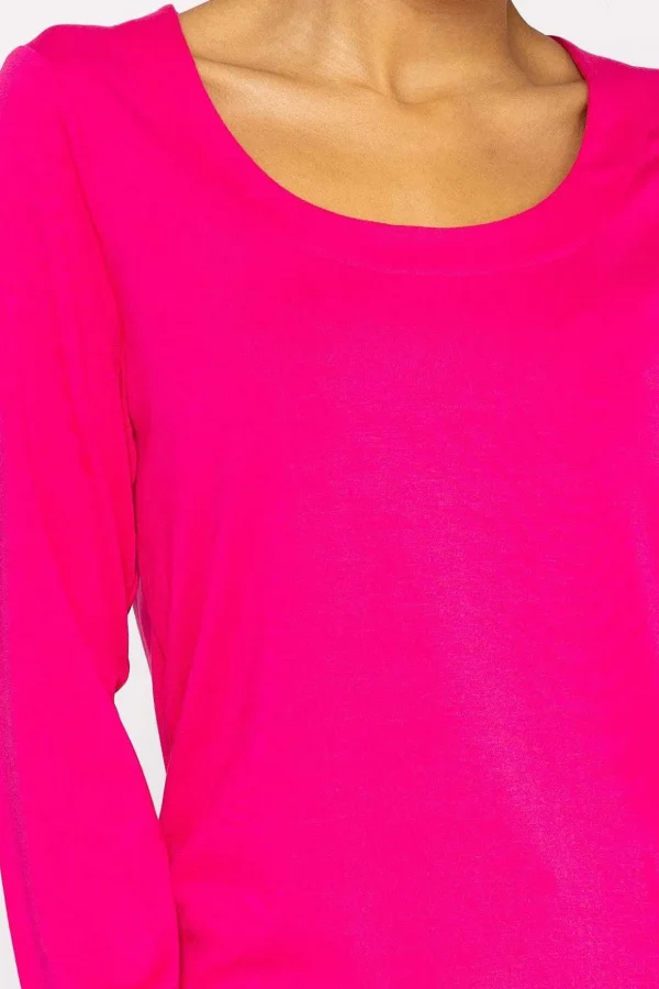 Scoop Neck Tee In Pink