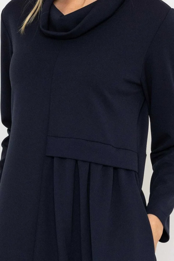 Scuba Roll Neck Midi Dress